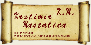 Krstimir Mastalica vizit kartica